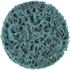 3M - 2" Extra Coarse Grade Aluminum Oxide Deburring Disc - Hook & Loop Connection, Green, 18,000 Max RPM - Americas Industrial Supply