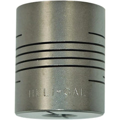 Heli-Cal - Flexible Coupling; Type: Set Screw Hub ; Maximum Bore Diameter (Inch): .375 ; Minimum Bore Diameter (mm): 6.000 ; Outside Diameter (mm): 30.0000 ; Overall Length (mm): 30.0000 ; Material: Aluminum - Exact Industrial Supply