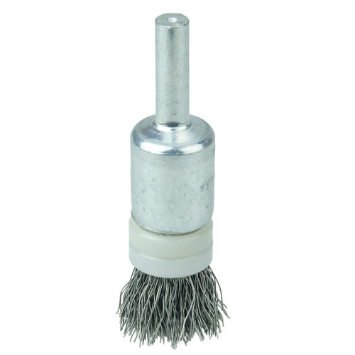 1/2″ Banded Crimped Wire End Brush, .006″ Stainless Steel Fill - Americas Industrial Supply