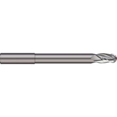 Micro 100 - Ball End Mills; Mill Diameter (mm): 0.30 ; Mill Diameter (Decimal Inch): 0.0118 ; Number of Flutes: 2 ; Length of Cut (mm): 0.3000 ; Length of Cut (Decimal Inch): 0.0118 ; Material: Solid Carbide - Exact Industrial Supply
