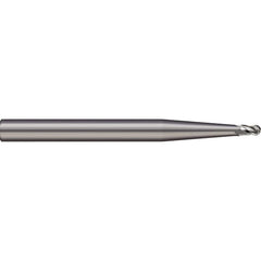 Micro 100 - Ball End Mills; Mill Diameter (Decimal Inch): 0.0330 ; Number of Flutes: 2 ; Length of Cut (Decimal Inch): 0.0990 ; Material: Solid Carbide ; Overall Length (Inch): 1-1/2 ; Overall Length (Decimal Inch): 1.50000 - Exact Industrial Supply