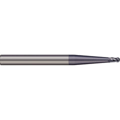 Micro 100 - Ball End Mills; Mill Diameter (mm): 1.70 ; Mill Diameter (Decimal Inch): 0.0669 ; Number of Flutes: 4 ; Length of Cut (mm): 2.5000 ; Length of Cut (Decimal Inch): 0.0984 ; Material: Solid Carbide - Exact Industrial Supply