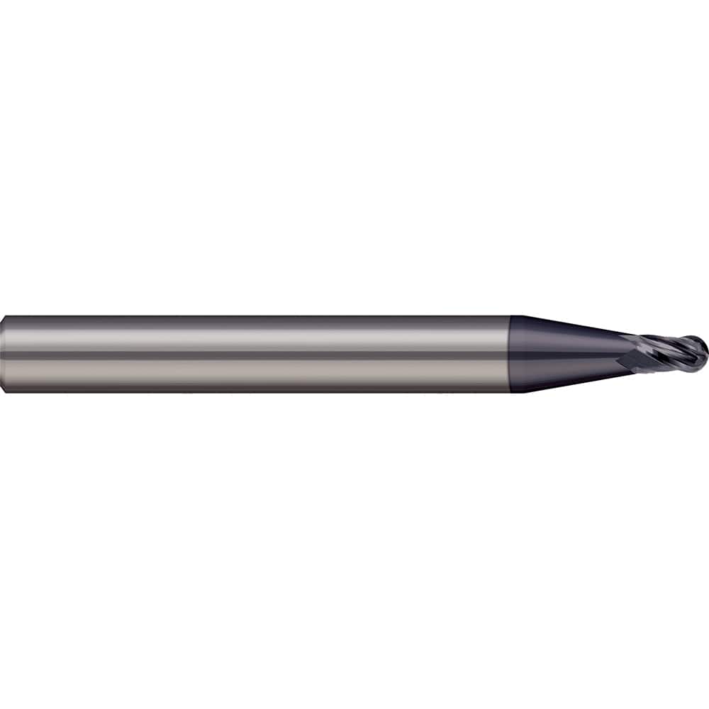 Micro 100 - Ball End Mills; Mill Diameter (Inch): 3/16 ; Mill Diameter (Decimal Inch): 0.1875 ; Number of Flutes: 2 ; Length of Cut (Decimal Inch): 0.2000 ; Material: Solid Carbide ; Overall Length (Inch): 2-1/2 - Exact Industrial Supply