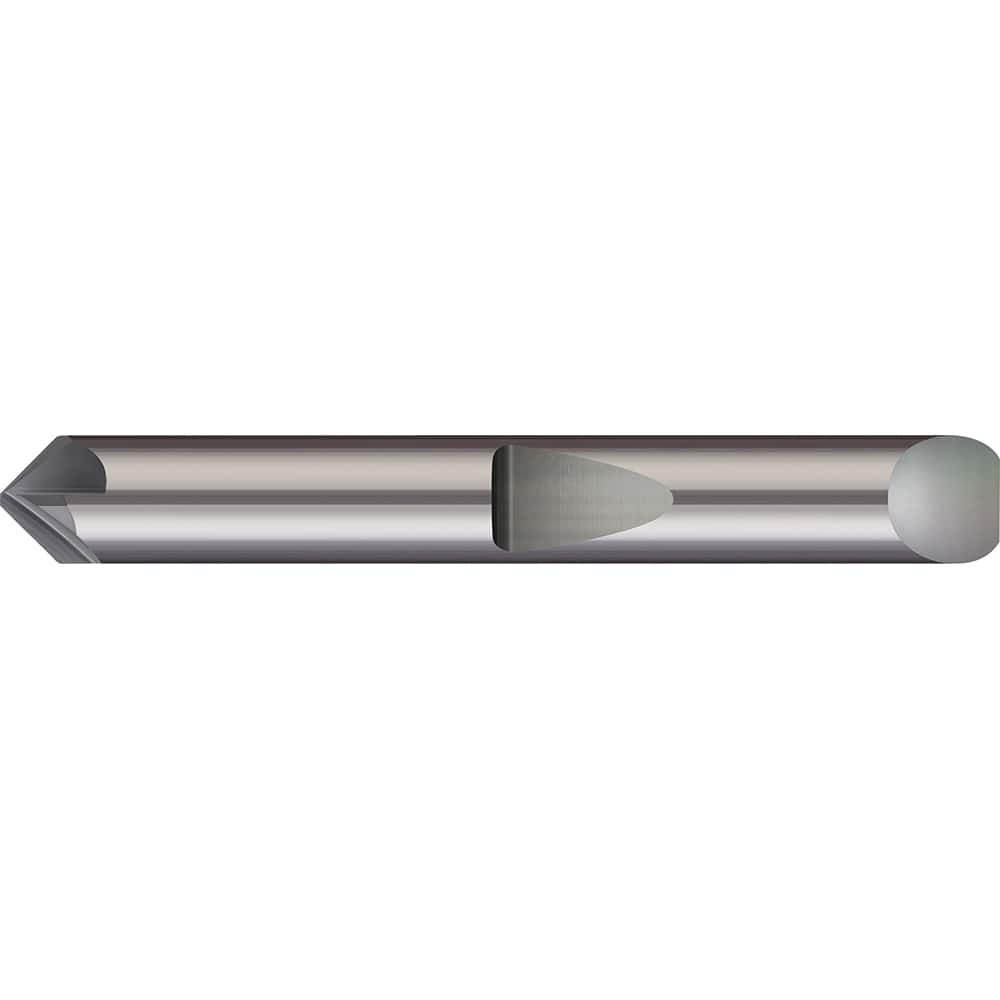 Micro 100 - 1/2" Diam 60°/120° 6-Flute Single End Solid Carbide Chamfer Mill - Exact Industrial Supply