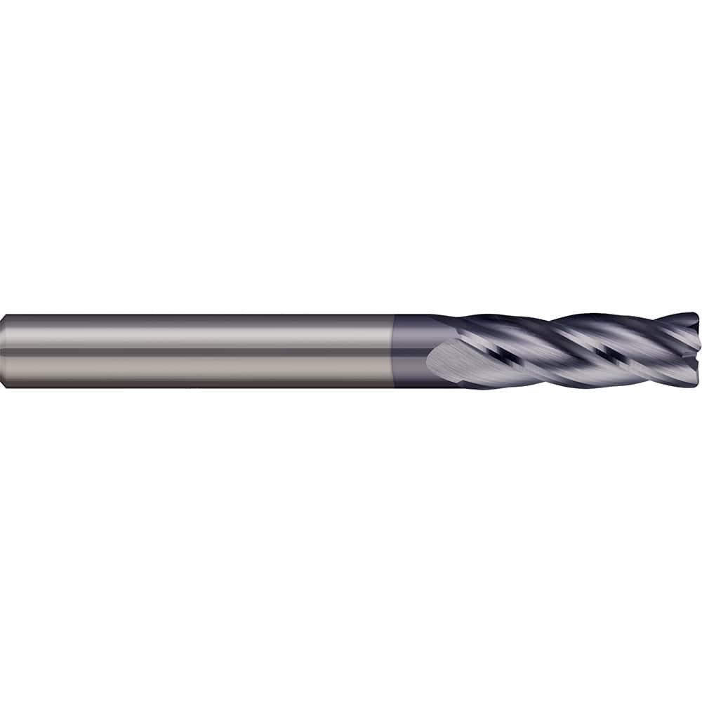 Corner Radius End Mill: 0.3937″ Dia, 0.9843″ LOC, 3 Flutes, Solid Carbide 30 ° Helix, AlTiN Coated, Corner Radius End