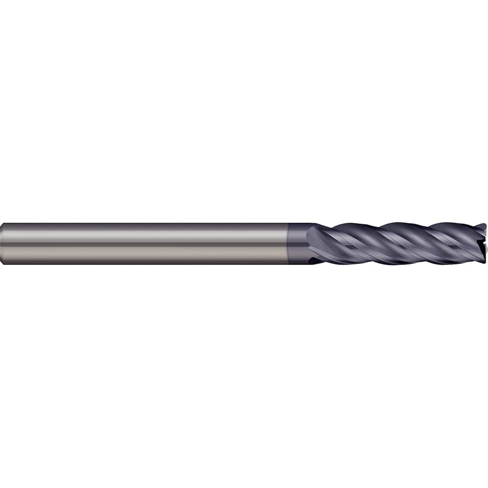 Corner Radius End Mill: 1/2″ Dia, 1-3/4″ LOC, 0.09″ Radius, 5 Flutes, Solid Carbide 4-1/2″ OAL, 1/2″ Shank Dia, 38 ° Helix, nACRo Coated, Corner Radius End