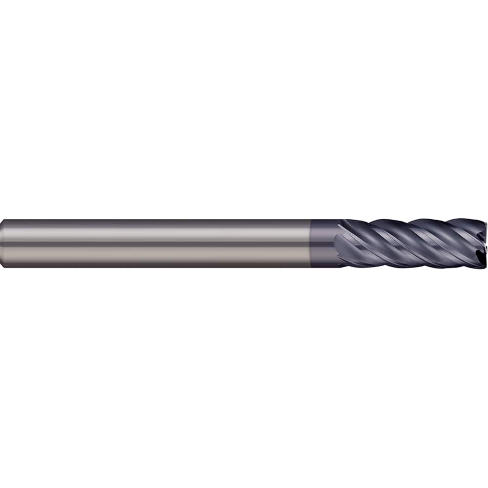 Corner Radius End Mill: 5/16″ Dia, 1/2″ LOC, 0.02″ Radius, 5 Flutes, Solid Carbide 2-1/2″ OAL, 5/16″ Shank Dia, 38 ° Helix, nACRo Coated, Corner Radius End