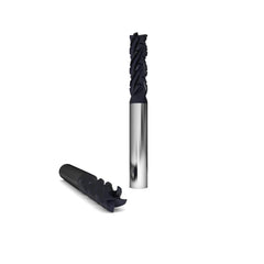 Corner Radius End Mill: 3/8″ Dia, 1/2″ LOC, 0.02″ Radius, 4 Flutes, Solid Carbide 2″ OAL, 3/4″ Shank Dia, 38 ° Helix, AlCr Coated, Corner Radius End, Centercutting, Series 1035