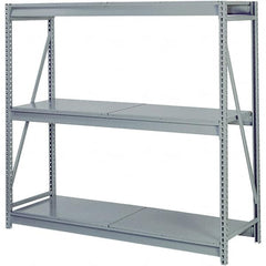 Lyon - 4 Shelf Add-On Solid Deck Steel Shelving - 10,000 Lb Capacity, 60" Wide x 96" High x 36" Deep, Dove Gray - Americas Industrial Supply