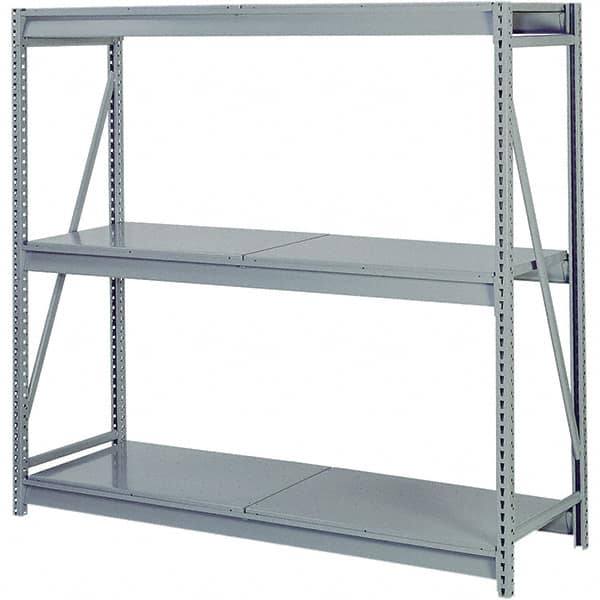 Lyon - 4 Shelf Starter Solid Deck Steel Shelving - 10,000 Lb Capacity, 60" Wide x 96" High x 48" Deep, Dove Gray - Americas Industrial Supply