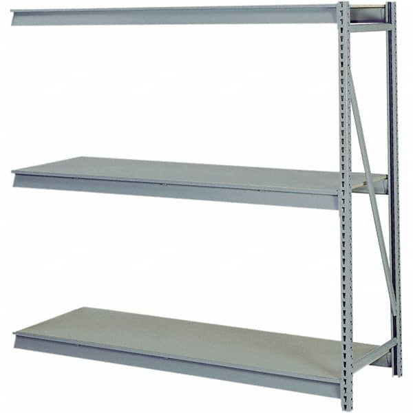 Lyon - 4 Shelf Add-On Particle Board Steel Shelving - 10,000 Lb Capacity, 72" Wide x 96" High x 48" Deep, Dove Gray - Americas Industrial Supply