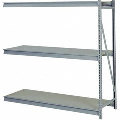 Lyon - 3 Shelf Add-On Particle Board Steel Shelving - 10,000 Lb Capacity, 72" Wide x 72" High x 24" Deep, Dove Gray - Americas Industrial Supply