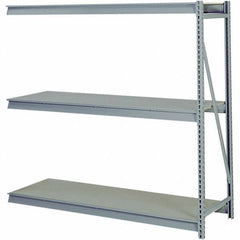 Lyon - 4 Shelf Add-On Particle Board Steel Shelving - 10,000 Lb Capacity, 96" Wide x 96" High x 36" Deep, Dove Gray - Americas Industrial Supply