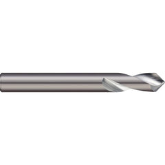 Micro 100 - 5/16" Body Diam, 100°, 2-1/2" OAL, 2-Flute Solid Carbide Spotting Drill - Exact Industrial Supply