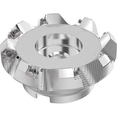 Seco - 125mm Cut Diam, 40mm Arbor Hole, 6mm Max Depth of Cut, 48° Indexable Chamfer & Angle Face Mill - 8 Inserts, SN.. Insert, Right Hand Cut, 8 Flutes, Through Coolant, Series R220.54 - Americas Industrial Supply