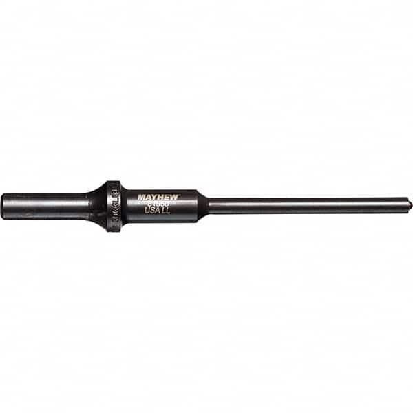 Mayhew - 1/4" Head Width, 6" OAL, Roll Pin Punch - Round Drive, Round Shank, Steel - Americas Industrial Supply