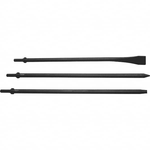 Mayhew - 1-1/8" Head Width, 18" OAL, Long Punch & Scraper Set - Round Drive, Round Shank, Steel - Americas Industrial Supply