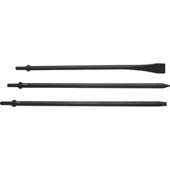 Mayhew - 1-1/8" Head Width, 18" OAL, Long Punch & Scraper Set - Round Drive, Round Shank, Steel - Americas Industrial Supply