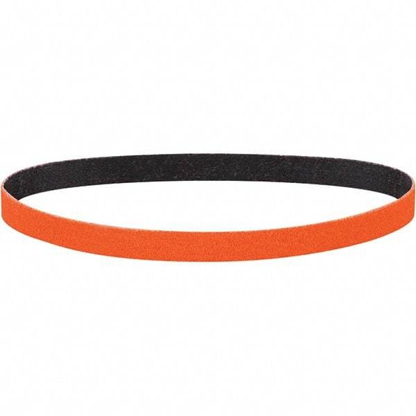 Dynabrade - 3/4" Wide x 20-1/2" OAL, 80 Grit, Ceramic Abrasive Belt - Ceramic, Coated, Y Weighted Cloth Backing, Wet/Dry - Americas Industrial Supply