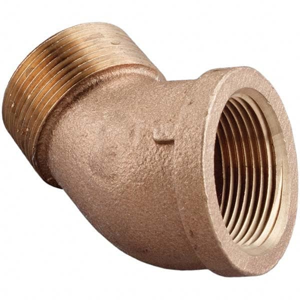 Merit Brass - Brass & Chrome Pipe Fittings Type: 90 Street Elbow Fitting Size: 1/4 - Americas Industrial Supply