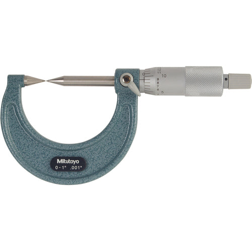 0-1″ Measuring Range-0.001″ Graduation - Ratchet Thimble - Carbide Face - Point Micrometer - Americas Industrial Supply