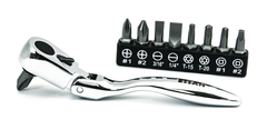 10 Piece - #11212 - Micro Flex Bit Driver Set - Americas Industrial Supply