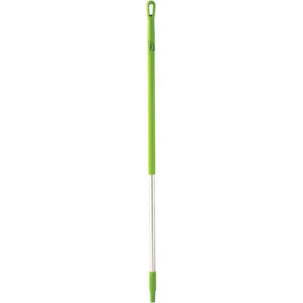 Vikan - 51 x 1-1/4" Aluminum Squeegee Handle - European Threaded Connection, Green - Americas Industrial Supply