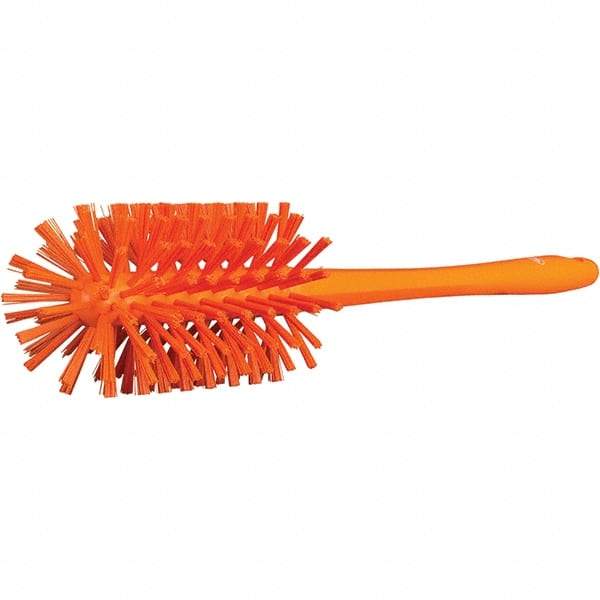 Vikan - 3-1/2" Diam Polyester Bottle Brush - 16-7/8" OAL, 6-1/4" Head Length, Polypropylene Handle - Americas Industrial Supply