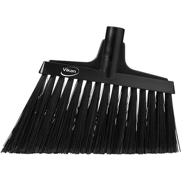 Vikan - 11-1/2" Wide, Black Polyester Bristles, Angled Broom - Flagged, Water Resistant - Americas Industrial Supply