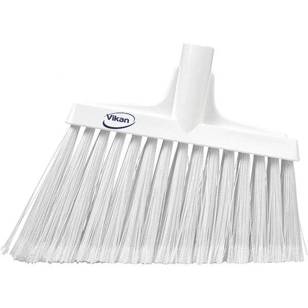 Vikan - 11-1/2" Wide, White Polyester Bristles, Angled Broom - Flagged, Water Resistant - Americas Industrial Supply