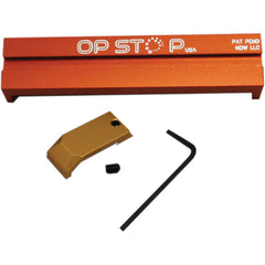 Op Stop - Vise Accessories; Product Type: Vise Part Stop ; Product Compatibility: Fits 4 inch Single and Dual Station Vises ; Number of Pieces: 3.000 ; Material: 6061 Aluminum ; Jaw Width (Inch): 4 ; Product Length (Inch): 4-1/2 - Exact Industrial Supply