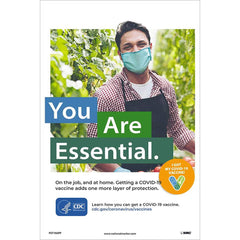 NMC - Training & Safety Awareness Posters; Subject: General Safety & Accident Prevention ; Training Program Title: Protect from COVID-19; COVID-19 Vaccination Awareness ; Message: YOU ARE ESSENTIAL. ON THE JOB, AND AT HOME. GETTING A COVID-19 VACCINE ADD - Exact Industrial Supply