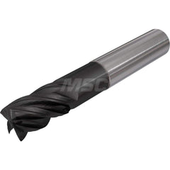 Corner Radius End Mill: 1/2″ Dia, 1-1/4″ LOC, 1/8″ Radius, 4 Flutes, Solid Carbide 3″ OAL, 1/2″ Shank Dia, 38 ° Helix, TiAlCN Coated, Corner Radius End, Centercutting, Series Flash Solid