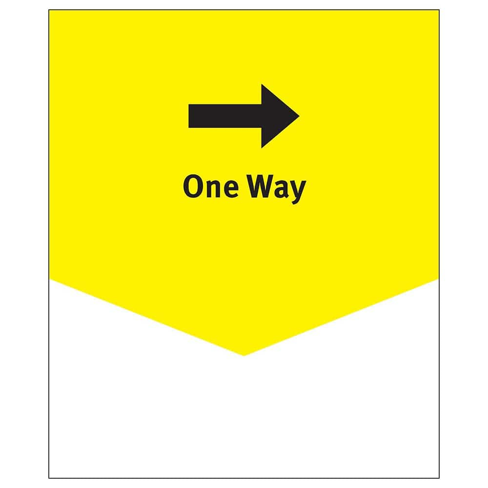 Ability One - Safety Signs; Message Type: Warning & Safety Reminder Signs ; Message or Graphic: One Way ; Sign Header: Arrow ; Legend: One Way ; Language: English ; Material: PVC - Exact Industrial Supply