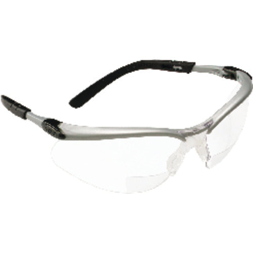 ‎3M BX Reader Protective Eyewear 11374-00000-20 Clear Lens Silver Frame +1.5 Diopter - Americas Industrial Supply