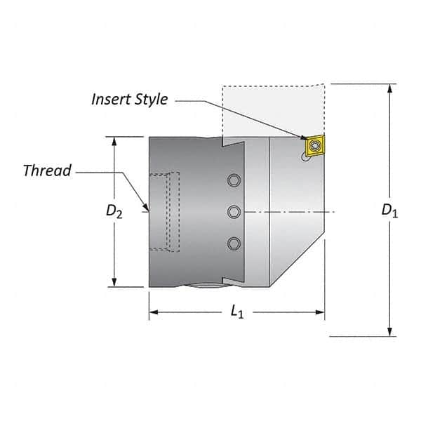 Allied Machine and Engineering - Boring Head Parts & Tools Type: Hardware Kit Includes: Boring Head Body; Dial Screw; Insert Holder; Torx Wrench; Wedge - Americas Industrial Supply