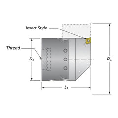 Allied Machine and Engineering - Boring Head Parts & Tools Type: Hardware Kit Includes: Boring Head Body; Dial Screw; Insert Holder; Torx Wrench; Wedge - Americas Industrial Supply