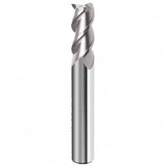 Guhring - 1/2", 1" LOC, 1/2" Shank Diam, 3" OAL, 3 Flute Solid Carbide Square End Mill - Americas Industrial Supply