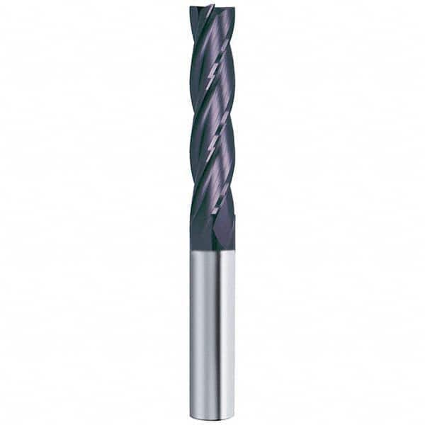 Guhring - 1/4", 1-1/8" LOC, 1/4" Shank Diam, 3" OAL, 4 Flute Solid Carbide Square End Mill - Americas Industrial Supply