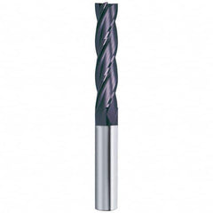 Guhring - 1/4", 1-1/8" LOC, 1/4" Shank Diam, 3" OAL, 4 Flute Solid Carbide Square End Mill - Americas Industrial Supply