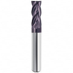 Guhring - 1/2", 1" LOC, 1/2" Shank Diam, 3" OAL, 4 Flute Solid Carbide Square End Mill - Americas Industrial Supply