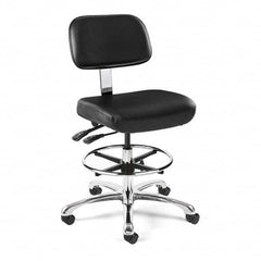 Bevco - 22-1/2 to 32-1/2" High Clean Room Swivel Chair - Americas Industrial Supply