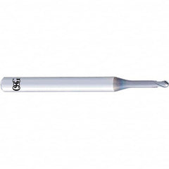OSG - 2mm Diam, 1.6mm LOC, 2 Flute Solid Carbide Ball End Mill - Americas Industrial Supply