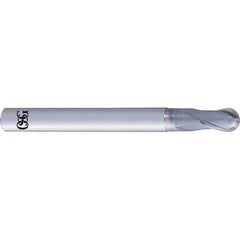 OSG - 12mm Diam, 18mm LOC, 2 Flute Solid Carbide Ball End Mill - Americas Industrial Supply