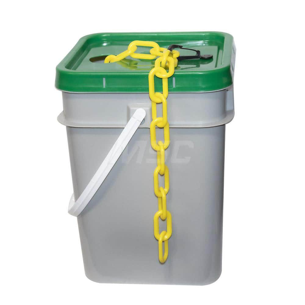 Barrier Rope & Chain; Type: Safety Barrier Chain; Material: Plastic; Color: Yellow; Rope/Chain Material: Plastic; Hook Fitting Material: None; Snap End Material: None; Color: Yellow; Length (Feet): 300.000; 300.00; Overall Length: 300.00