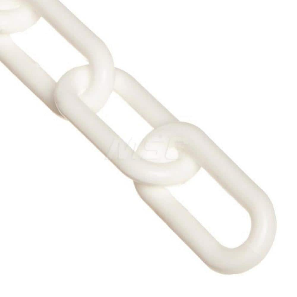 Barrier Rope & Chain; Type: Safety Barrier Chain; Material: Plastic; Color: White; Rope/Chain Material: Plastic; Hook Fitting Material: None; Snap End Material: None; Color: White; Length (Feet): 25.00; 25.000; Overall Length: 25.00