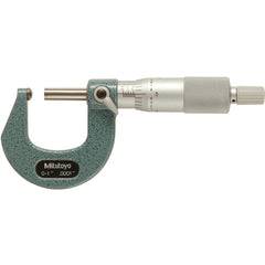 0-1″ Measuring Range-0.0001″ Graduation - Ratchet Thimble - Carbide Face - Ball Anvil Micrometer - Americas Industrial Supply