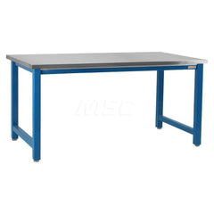 Stationary Work Bench: 36″ Wide, 36″ Deep, 34″ High, Light Blue 6,600 lb Capacity