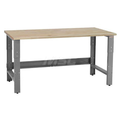 Stationary Work Bench: 60″ Wide, 24″ Deep, 36″ High, Gray 1,200 lb Capacity