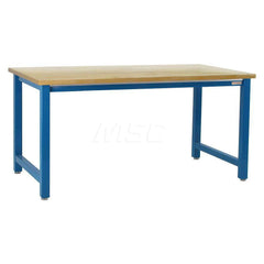 Stationary Work Bench: 60″ Wide, 24″ Deep, 34″ High, Light Blue 6,600 lb Capacity